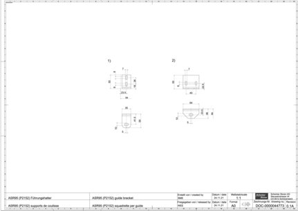 ASR95 (P2152) supports de coulisse