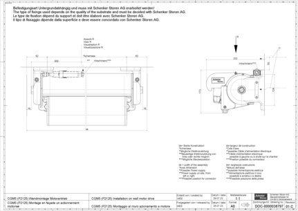 CGM5 (P2125) Montage en façade un actionnement motorisé
