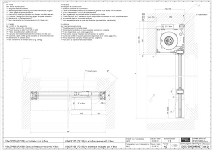 VSeZIP155 (P2159) dans un linteau évidé avec Y-Box