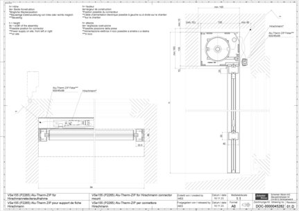 VSe155 (P2265) Alu-Therm ZIP pour support de fiche Hirschmann