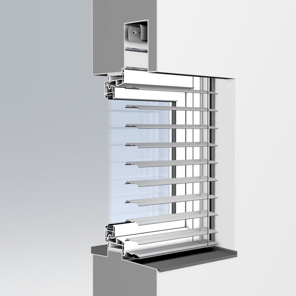Lamellenstoren - Ausführung Sturzmontage