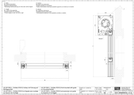 05_VS ZIP PRO L .OnSide (P2312) en façade avec coulisse sur équerre de montage