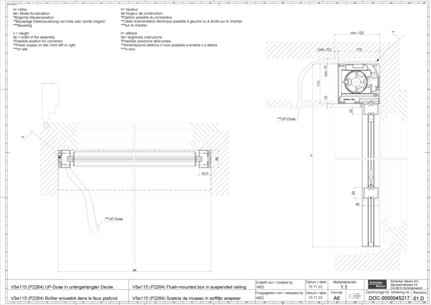 VSe115 (P2264) boîtier encastré dans le faux plafond