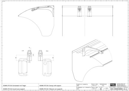 BGM6 (P2124) Auvent avec support