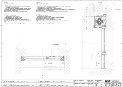 VSeZIP115 (P2158) dans un linteau évidé avec Y-Box
