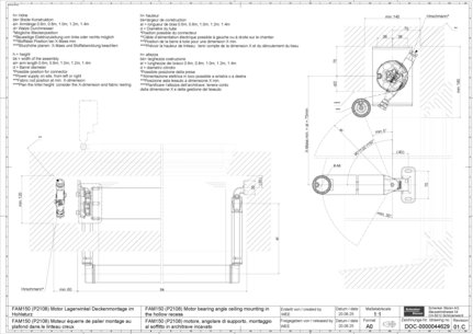 06_FAM150 (P2108) Moteur équerre de palier montage au plafond dans le linteau creux
