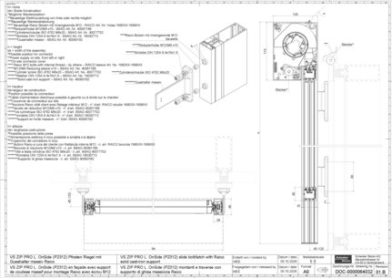 09_VS ZIP PRO L .OnSide (P2312) en façade avec support de coulisse massif pour montage Raico avec écrou M12