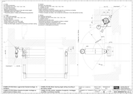 06_FAM95 (P2109) Moteur équerre de palier montage au plafond dans le linteau creux