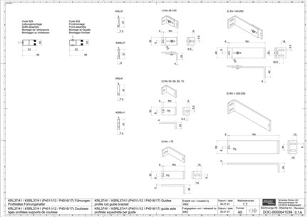 KRL37_41_KSRL37_41 (P4011_12_P4016_17) Coulisses tiges profilées supports de coulisse