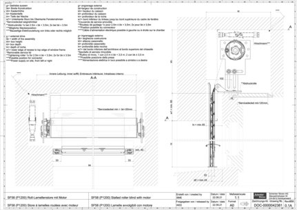 SF58 (P1200) Store à lamelles roulées avec moteur
