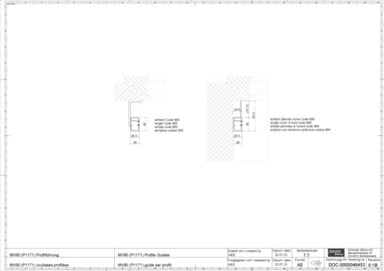 MV90 (P1171) coulisses profilées