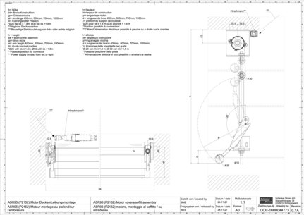 ASR95 (P2152) Moteur montage au plafond sur l’embrasure