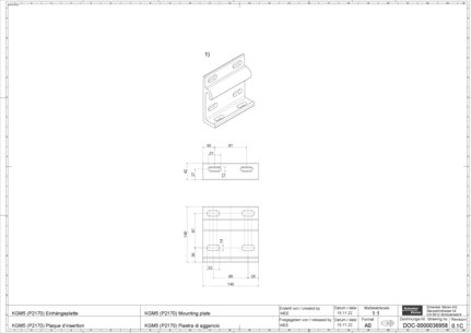 KGM5 (P2170) Plaque d’insertion