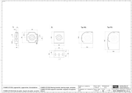 08_FAM95 (P2109) Bride de palier équerre de palier auvents