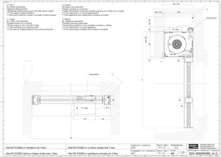 VSe155 (P2265) dans un linteau évidé avec Y-Box