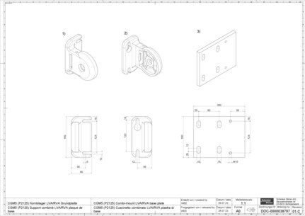 CGM5 (P2125) Support combiné LVA-RVA plaque de base