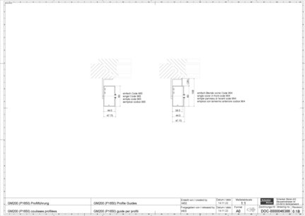 GM200 (P1650) coulisses profilées