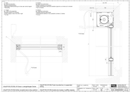 VSeZIP155 (P2159) boîtier encastré dans le faux plafond