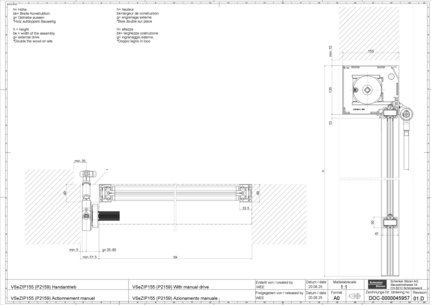 VSeZIP155 (P2159) actionnement manuel