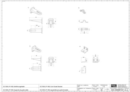 EC100S (P1180) Supports de guide cable